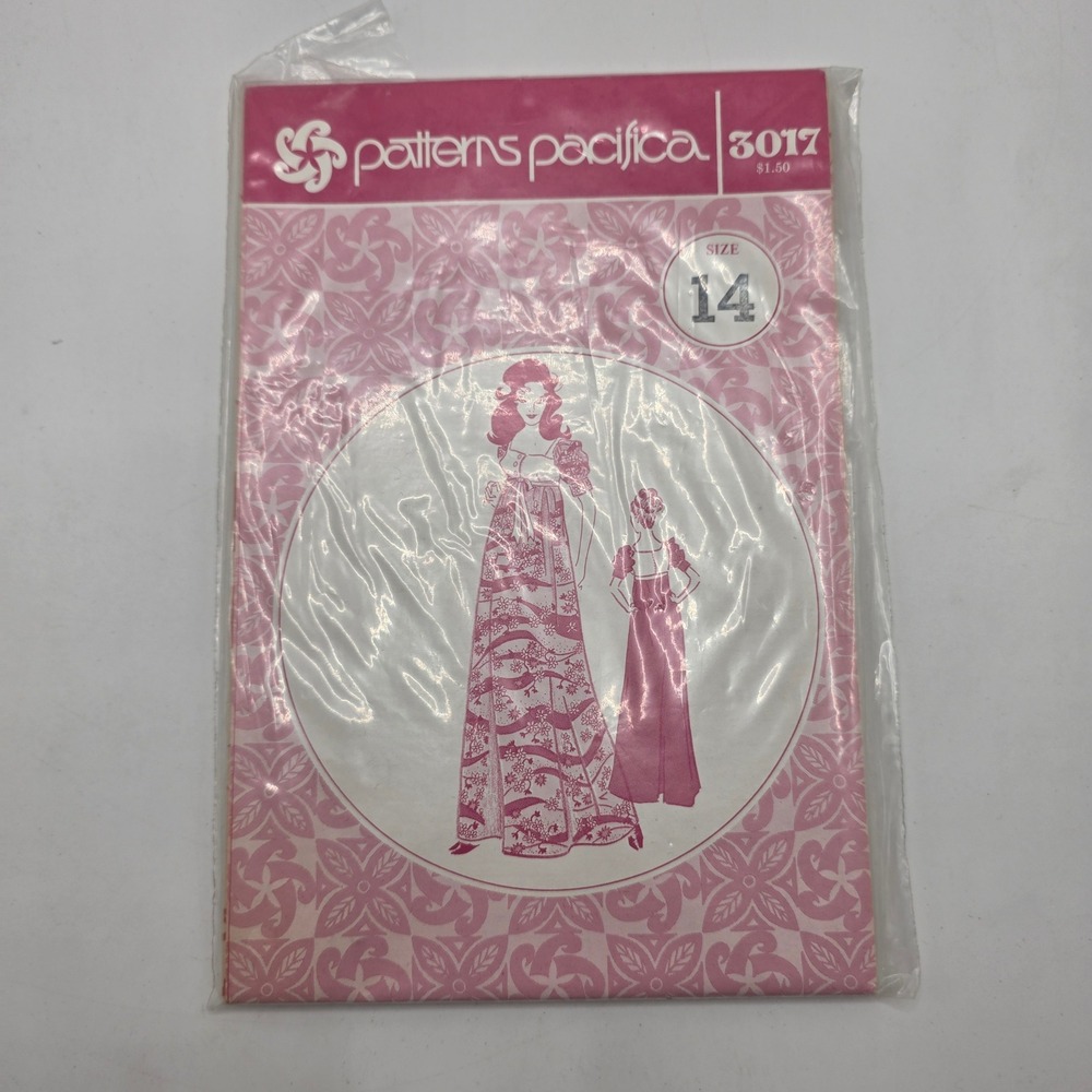 Patterns Pacifica 3017 Muumuu Sewing Pattern Vintage 70s Hawaiian Maxi Dress 14